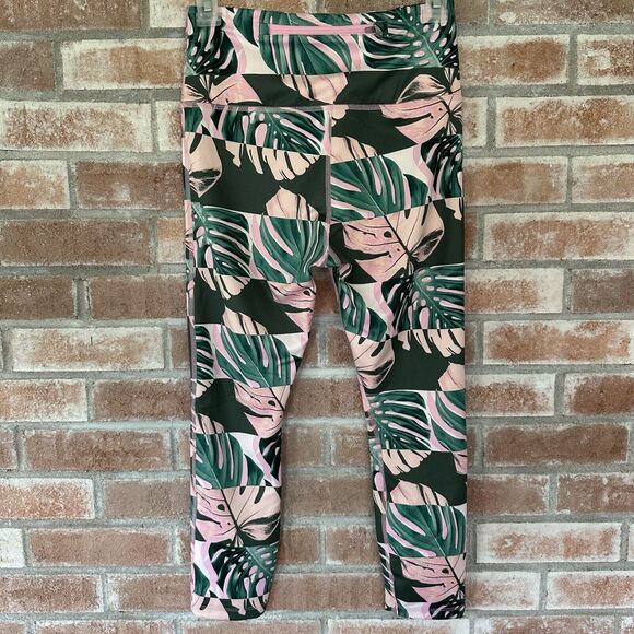 Nike Fast Crop Runway Leggings Leaf Pattern Small - Picture 5 of 10
